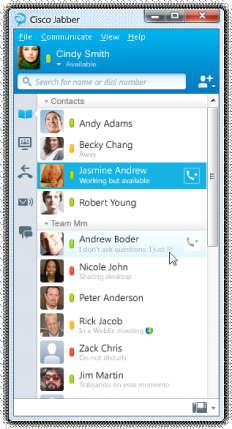 Jabber for Windows is a rich communication and collaboration