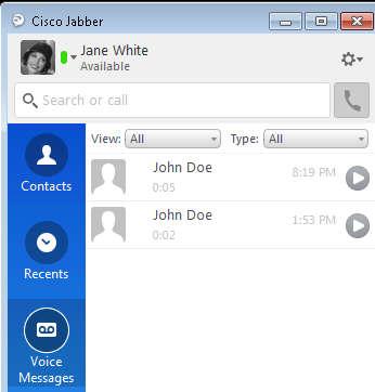 VISUAL VOICE MAIL Check : Leave a