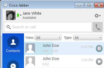 that Jabber displays a number of