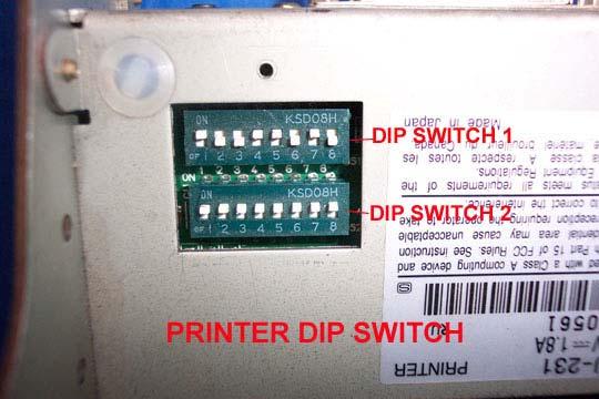 8.1.1 Dip-Switch Configuration Set the DIP-Switch to the correct position before installing the printer in the kiosk.