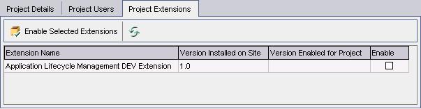 Enable the IDE Connector Customizer Extension After deploying IDE Connector Customizer on ALM Platform, you must enable the IDE Connector Customizer extension for ALM projects.