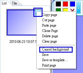 6.10.1 Specifying Page Background To specify page background: 1. Follow one of these steps: Click Insert > Page background on the Menu Bar.