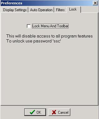 5.4.10 Lock and Unlock Menu Option The Lock menu option is normally