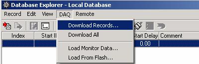6.3.2 Downloading Multiple Records To download a multiple record from the DAQlink Flash card memory, go to File Open Menu, and open the