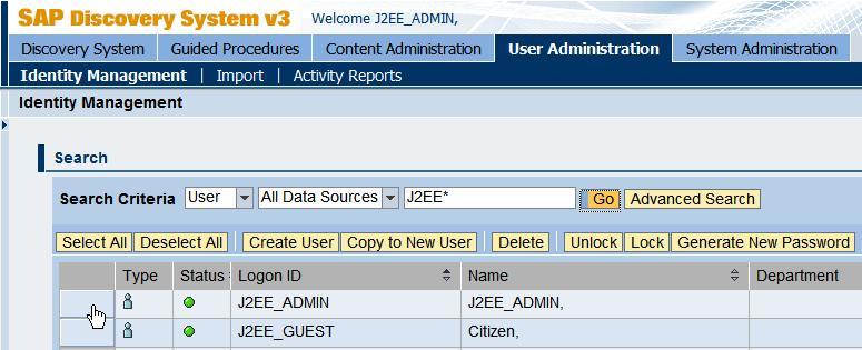 Select the User Mapping for System Access tab.