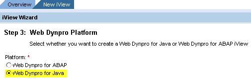 Page 7 Select Web Dynpro for Java and click Next.