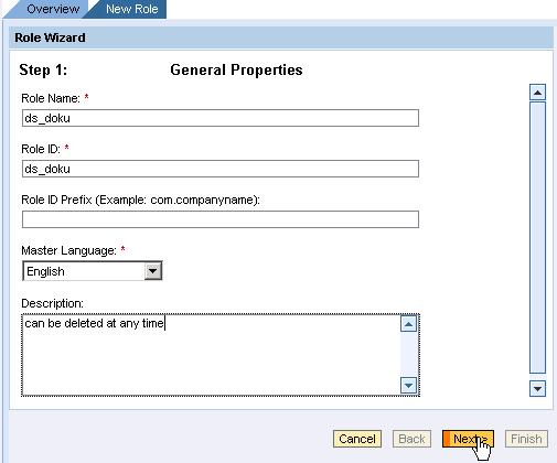 file the portal role. Choose New Role Now provide the parameters.