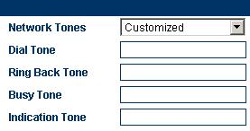 Customize: Users can customize prompt tones according to their special requirements. Select Customize, the following setting parameters are displayed.