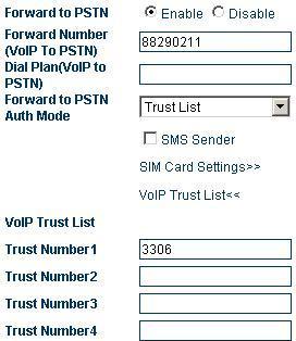 Downlink (VoIP to PSTN) authentication mode Uplink (PSTN to VoIP) authentication mode 3.7.2.