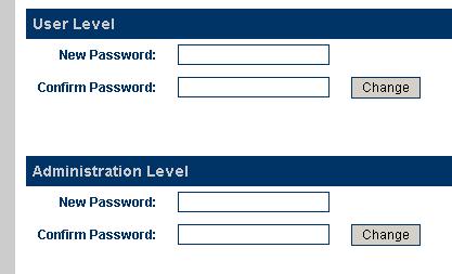 The password modification page is displayed, as shown in the following figure. Enter a new password and click Change.