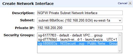 8. Click Yes, Associate. Your EIP is now listed with the instance ID and ENI ID associated with the Barracuda NG Firewall instance. Step 7.