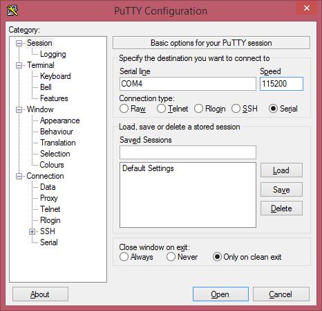 Open up a terminal emulator such as PuTTY and connect