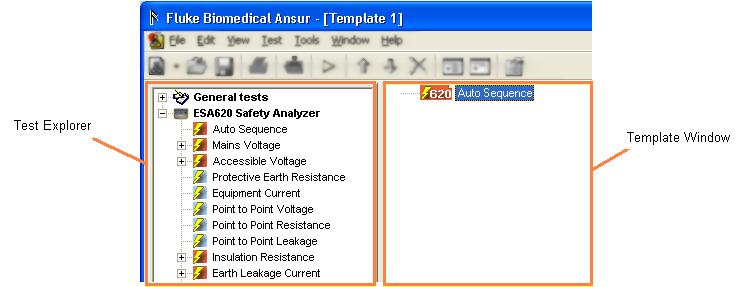 ESA620 Tests Creating an ESA620 Safety Test Template 3 release it in the template window. A copy of the Auto Sequence should appear in the template window as shown in Figure 3-17.