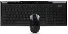 00 Rapoo 8000 Wireless Mouse & Keyboard Combo Compact and reliable Accurate cursor positioning Spill-resistant 4 Customisable multimedia keys