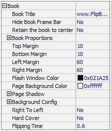 (1) Book Title (only can be set in Float Template) Customize book title for showing on the top of your