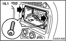 32 025 908 33 15 Cars with radio: 15.1Plug in the radio unit's connectors, connect the antenna connection and insert the unit. 15.2Fit the screws (B) and the plugs (A).