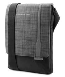 HP Slim Ultrabook Cases A black twill fabric accented with gray plaid combines style, function, and durability to help protect your hardware and give you a polished appearance in and out of