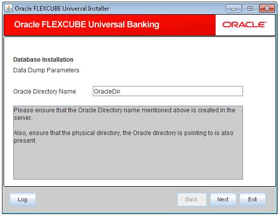 Specify the Oracle directory name. This is the directory in the server machine where the import file is located. 10.
