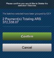 13. Batch Payment Deletion You have three options when deleting batch payments within CitiDirect BE Mobile: 3. Worklist Single Batch Payment Deletion 4. Worklist Multi-Batch Payment Deletion 5.