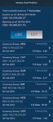 Currency Buttons Below the aggregated totals, you will see two buttons base currency symbol and LCY. These buttons allow you to change the values in the Sub-aggregations per currency group list.