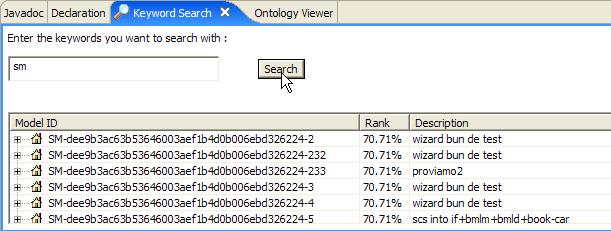 Figure 2: Open View Then the user has to select DBE -> Keyword Search to open the view for managing the remote Service Manifests.