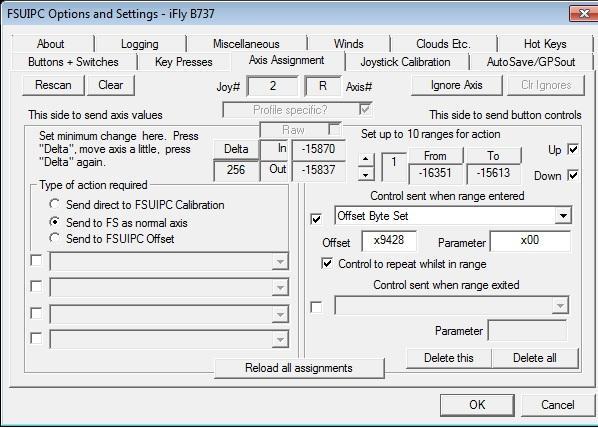 Set in the drop-down menu Offset x9428 and Parameter 0 (Zero) Click on From in Down