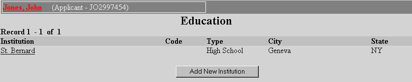 spelling. Once you are certain that it is not present, click the Add button. Adding an institution is straightforward.