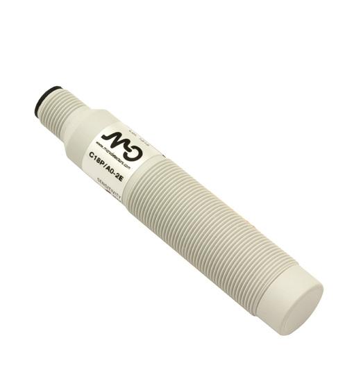 C8 series M8 cylindrical capacitive sensors warranty features warranty DC or AC supply voltage High noise immunity Shielded and unshielded models Adjustable sensitivity Plastic housing web contents