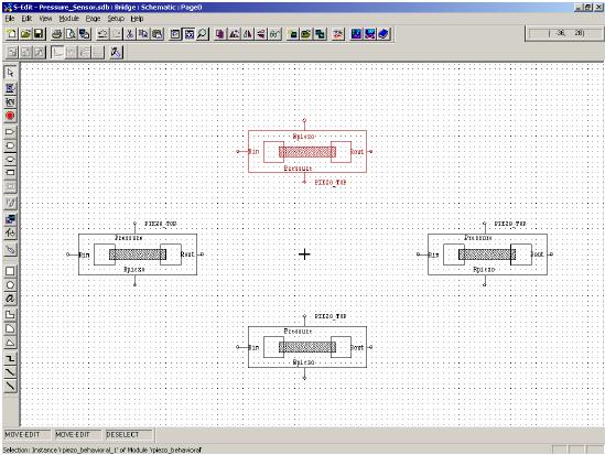 Figure 6: Placement of symbols in the schematic Edit the properties of the