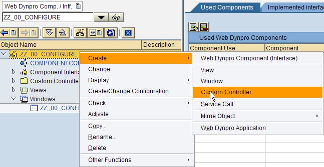 ........ 03.03.2006 Create the Web Dynpro Component ZZ_00_CONFIGURE 1. Copy the the result of Tutorial 3 (which should be Web Dynpro component ZZ_00_BAPINAV) to ZZ_00_CONFIGURE. 2.