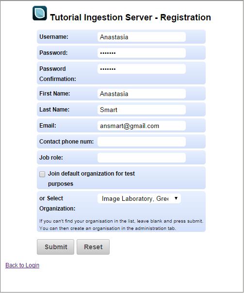 User registration under organization (Cont.