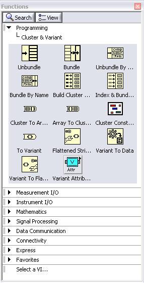 The cluster becomes a control or an indicator cluster based on the first object you place inside the cluster.
