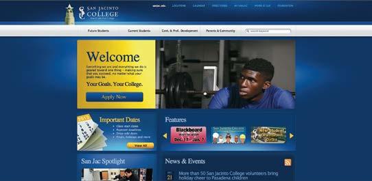 The College Website The Web offers the San Jacinto College community rich resources for advancing, teaching, and research. It is an important tool for communication, learning, and scholarship.