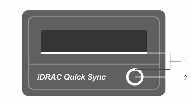 Quick Sync indicator codes Figure 14. Quick Sync indicator codes 1. Quick Sync status indicator 2. Quick Sync activation button Table 15.