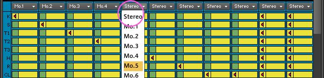 This would be fine if we only wanted to use LAZY Drummer's stereo output, but not fine if we want to send each channel out of its own mono output.
