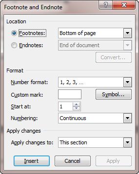 42 Producing a Long Document in Word 2010 Task 8.2 Creating and deleting footnotes Footnotes are inserted from the References tab.