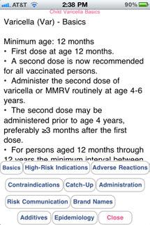 information. There are even pictures of the conditions against which you are immunizing.