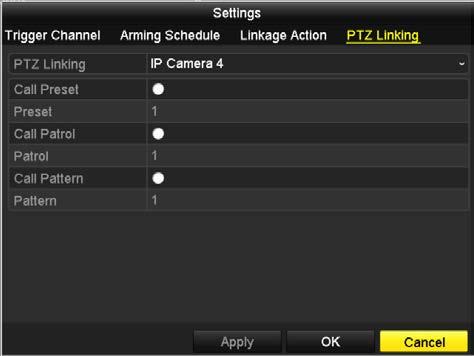 monitoring when an external alarm is input, and click Apply to save the settings. 5. Select Arming Schedule tab to set the arming schedule of handling actions. Figure 8.