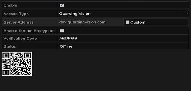 Figure 11. 3 Service Terms 1) Check the checkbox of The Guarding Vision service will require internet access. Please read Service Terms and Privacy Statement before enabling the service.