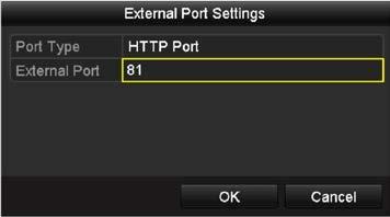 Figure 11. 23 External Port Settings Dialog Box 5. Click OK to save the setting for the current port and return to the upper-level menu. 6. Click Apply button to save the settings. 7.
