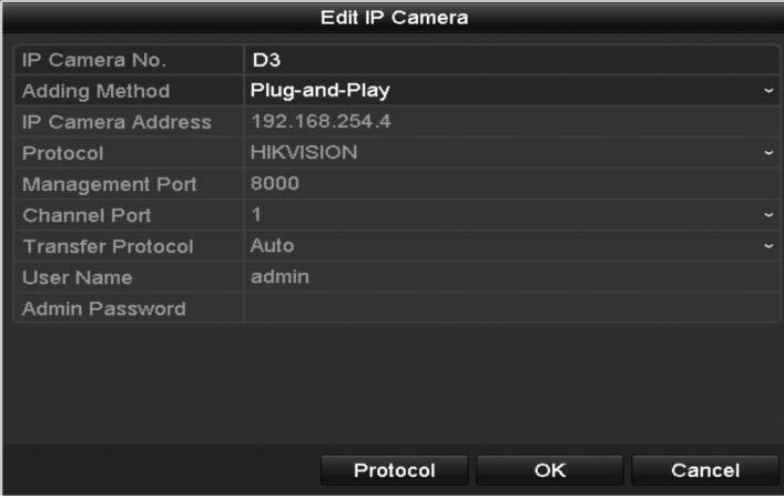 The IP address of the camera can only be edited in the Network Configuration interface, see Chapter 11.1 Configuring General Settings for detailed information. Figure 2.