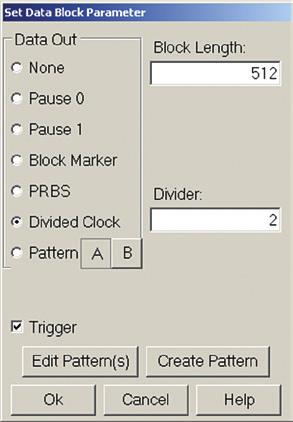 sequencer J-BERT sequencer page Existing data patterns: <Browse> new data patterns: <Edit> or <Create> Divided