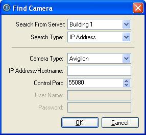 Avigiln Cntrl Center Enterprise Client User Guide Figure A. Find Camera dialg bx: IP Address Figure B.