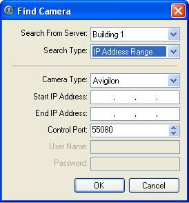 Tip: Select ONVIF t discver cameras that are ONVIF cmplaint. IP Address/Hstname: (Fr IP Address search nly) enter the camera's IP address r hstname.