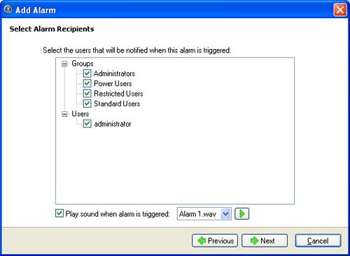 Avigiln Cntrl Center Enterprise Client User Guide Figure C. Select Alarm Recipients page 7.