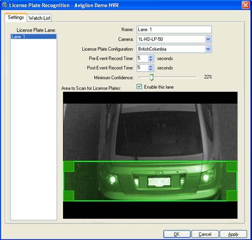 Setup Nte: The License Plate Recgnitin ptins will nly appear if yu have the feature licensed and installed n the server. Setting Up License Plate Recgnitin 1.