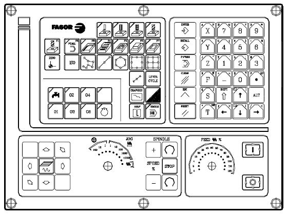 Operator panel 8055 MC The CNC can be equipped with different operator panels.