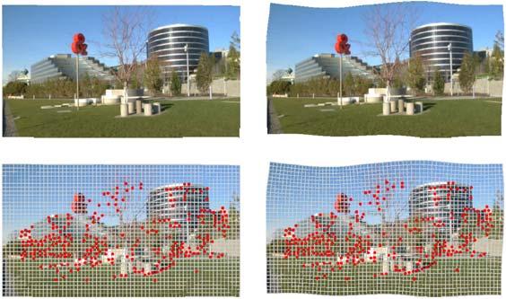 Computational Photography Shaky cam stabilization Implement Content Preserving Warps for 3D Video Stabilization,