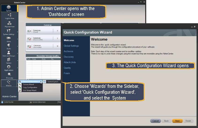 Using the Quick Configuration Wizard (QCW) 4.2 Starting the QCW The wizard is opened after installing the license.