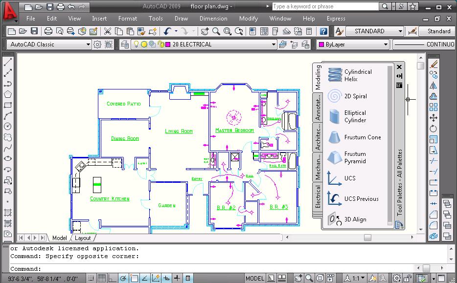 In This Tutorial Lesson 1: Displaying the AutoCAD Classic User Interface Lesson 2: Switching Between AutoCAD 2009 Workspaces Lesson 1: Displaying the AutoCAD Classic User Interface In this lesson,